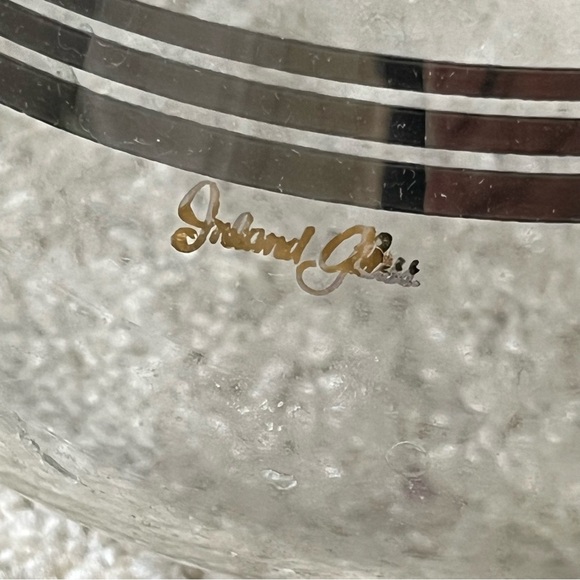 Vintage Inland Glass Carafe and Warmer Set-Silver-Mid Century Modern-Vtg-MCM-EUC - Picture 8 of 15